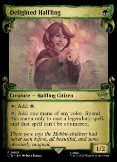 Delighted Halfling The Lord of the Rings- Tales of Middle-earth Scroll Frame